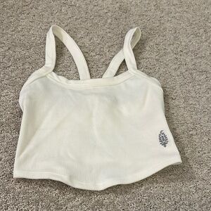 White Ribbed Tank Top